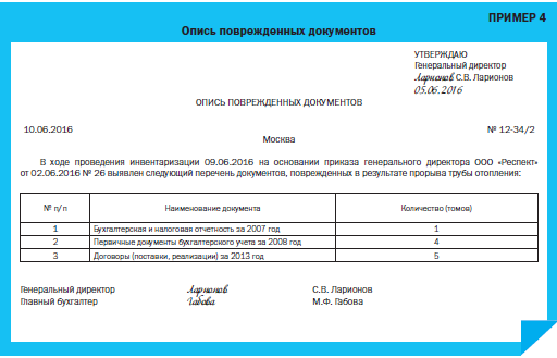 Результаты сданных документов