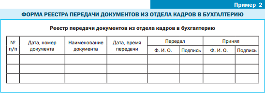 Журнал приема передачи документов образец