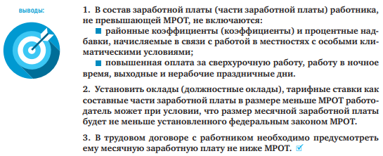 Фиксированные оклады не облагаются минимальной заработной платой