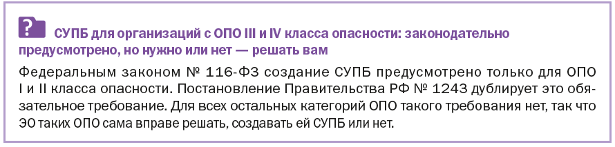 Нужно ли разрабатывать СУПБ предприятиям с ОПО III и IV класса опасности