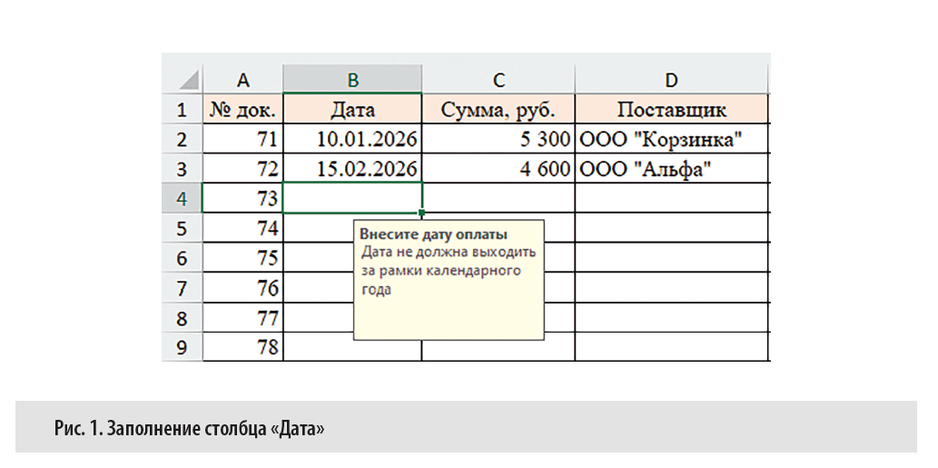 Как заполнить столбец с датами?