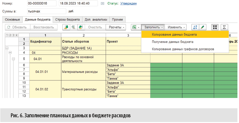 Как внести плановые данные в бюджет