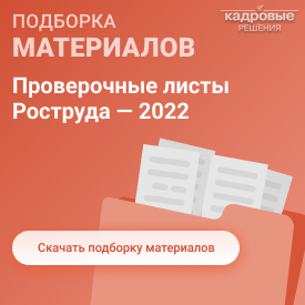 Проверочные листы Роструда-2022