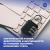 Значительный размер дебиторской задолженности не поможет оспорить блокировку счета